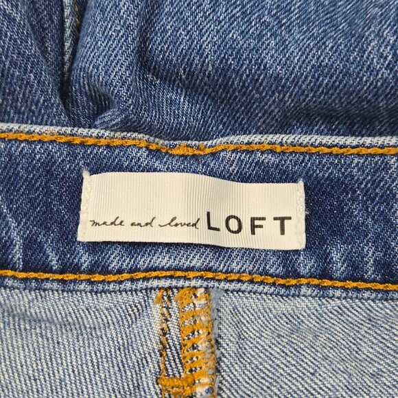 LOFT Exaggerated Flare Jeans Size 4 High Waist Stretch Boho Retro Y2K Vibe - Picture 3 of 13